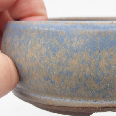 Keramik Bonsaischale 10 x 10 x 3,5 cm, Farbe blau - 2