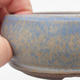 Keramik Bonsaischale 10 x 10 x 3,5 cm, Farbe blau - 2/4