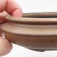 Keramik Bonsai Schüssel 11 x 11 x 4 cm, braune Farbe - 2/4