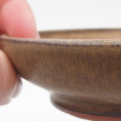 Keramik Bonsai Schüssel 11 x 11 x, 3 cm, braune Farbe - 2