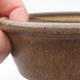 Keramik Bonsai Schüssel 10 x 10 x, 3,5 cm, braune Farbe - 2/4