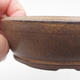 Keramik Bonsai Schüssel 11 x 11 x, 4 cm, braune Farbe - 2/4