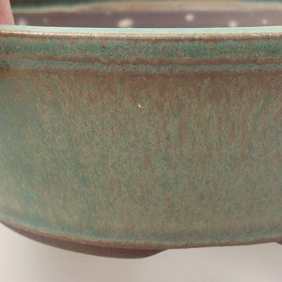 Keramische Bonsai-Schale 16 x 16 x 5,5 cm, Farbe grün - 2