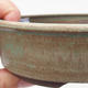Keramik Bonsaischale 15 x 15 x 4 cm, braun-grüne Farbe - 2/4