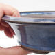 Keramik Bonsaischale 17 x 17 x 4,5 cm, Farbe blau - 2/4