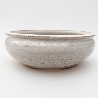 Keramik Bonsaischale 15 x 15 x 5,5 cm, Farbe weiß - 2