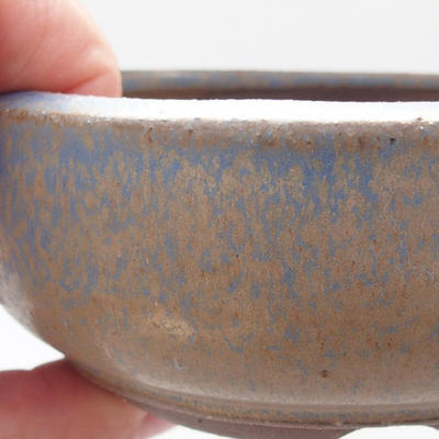 Keramik Bonsaischale 10 x 10 x 4 cm, Farbe blau - 2