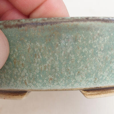 Bonsaischale aus Keramik 9,5 x 8 x 3,5 cm, Farbe blaubraun - 2