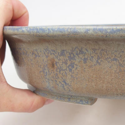 Keramik Bonsaischale 29 x 25 x 6 cm, Farbe blau - 2