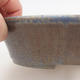Keramik Bonsaischale 21,5 x 18 x 5 cm, blau-braune Farbe - 2/3