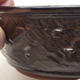 Keramische Bonsai-Schale 16 x 16 x 5,5 cm, braune Farbe - 2/4