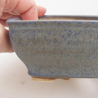 Keramik Bonsaischale 15 x 12 x 5 cm, Farbe blau - 2