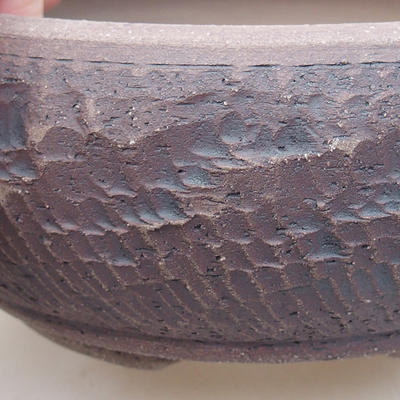 Keramische Bonsai-Schale 13,5 x 13,5 x 6 cm, graue Farbe - 2