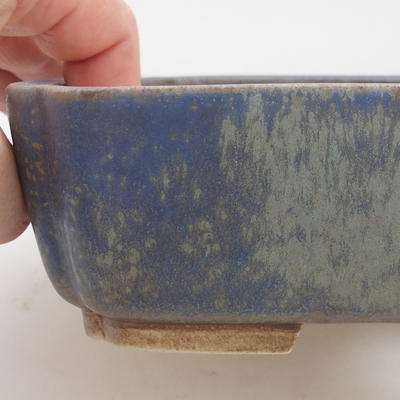 Keramik Bonsaischale 17,5 x 14 x 5 cm, Farbe blau - 2