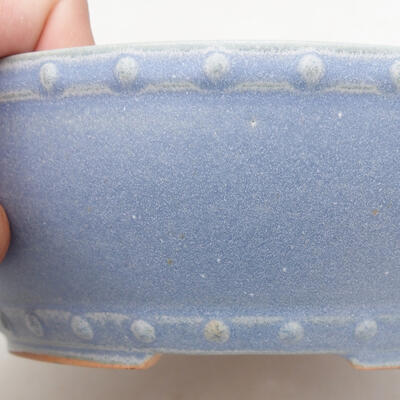 Bonsaischale aus Keramik 17 x 17 x 5,5 cm, Farbe blau - 2