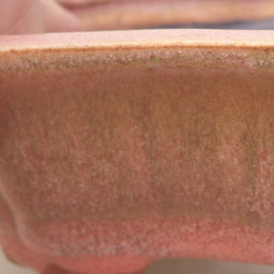 Keramik Bonsai Schüssel 14 x 10 x 4,5 cm, Farbe rosa - 2