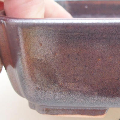 Keramik Bonsai Schüssel 15 x 12 x 4 cm, Farbe braun - 2
