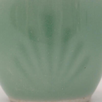Keramik-Bonsaischale 3,5 x 3,5 x 2,5 cm, Farbe grün - 2