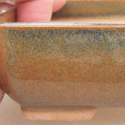 Keramik Bonsai Schüssel 13 x 10 x 4 cm, Farbe grün - 2