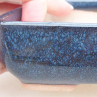 Keramische Bonsai-Schale 13 x 10 x 4 cm, Farbe blau - 2