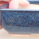 Keramische Bonsai-Schale 13 x 10 x 4 cm, Farbe blau - 2/4