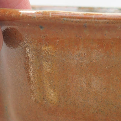 Keramik Bonsai Schüssel 13 x 11 x 5 cm, braune Farbe - 2