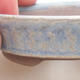 Keramische Bonsai-Schale 9 x 9 x 3 cm, Farbe blau - 2/4
