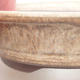 Bonsai-Keramikschale 11 x 11 x 3 cm, beige Farbe - 2/4