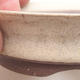 Keramische Bonsai-Schale 9 x 9 x 3 cm, beige Farbe - 2/4