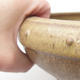 Keramik-Bonsaischale 22,5 x 22,5 x 7 cm, gelbbraune Farbe - 2/3