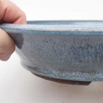 Bonsaischale aus Keramik 26 x 26 x 5,5 cm, Farbe blau - 2