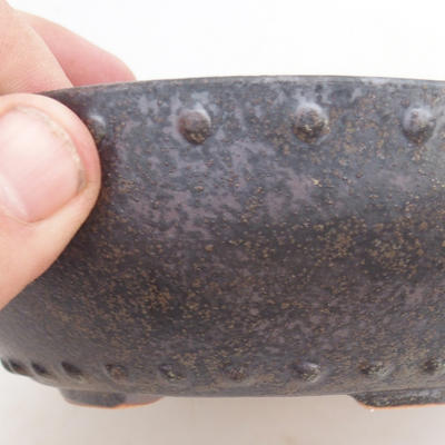 Keramik Bonsaischale 17,5 x 17,5 x 5 cm, Farbe braun - 2. Wahl - 2