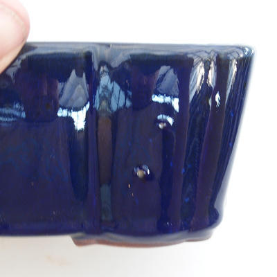Keramik Bonsaischale 21 x 17,5 x 7 cm, Farbe blau - 2. Wahl - 2