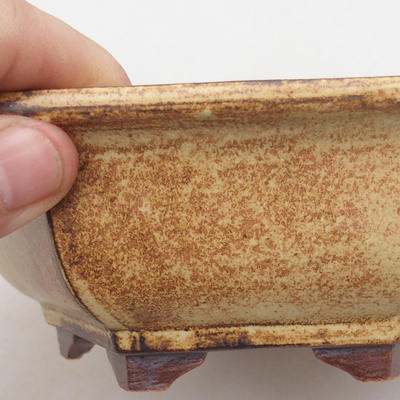 Keramische Bonsai-Schale 17 x 15,5 x 6 cm, braune Farbe - 2
