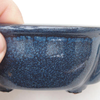 Keramische Bonsai-Schale 13 x 10 x 4,5 cm, Farbe blau - 2