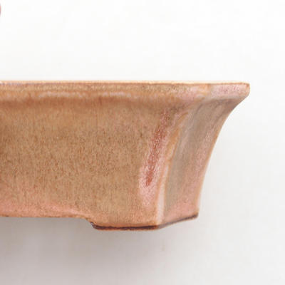 Keramik Bonsai Schüssel 13 x 10,5 x 4 cm, Farbe rosa - 2