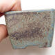 Bonsaischale aus Keramik 6,5 x 6,5 x 5 cm, Farbe braun-blau - 2/3