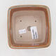 Keramische Bonsai-Schale 10 x 10 x 8,5 cm, Farbe grau-rostig - 2/3