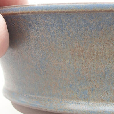 Keramische Bonsai-Schale 21 x 21 x 6 cm, Farbe blau - 2