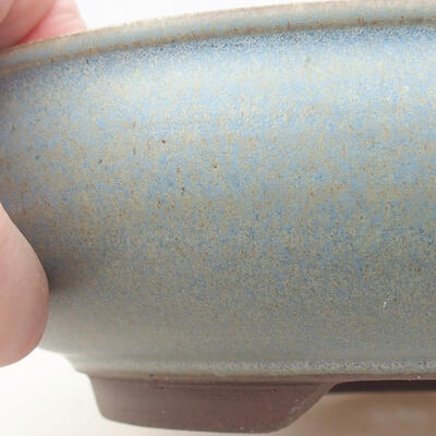 Keramische Bonsai-Schale 18 x 18 x 6 cm, Farbe blau - 2
