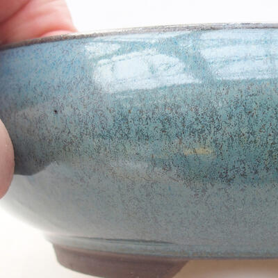 Keramische Bonsai-Schale 15,5 x 15,5 x 5,5 cm, Farbe blau - 2