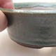 Keramik Bonsaischale 10 x 10 x 2,5 cm, Farbe grün - 2/3