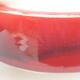 Keramische Bonsai-Schale 17,5 x 17,5 x 5,5 cm, rote Farbe - 2/3