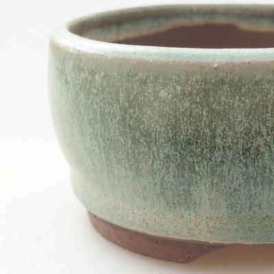Keramik Bonsai Schüssel 8 x 8 x 4 cm, Farbe grün - 2