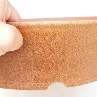 Bonsaischale aus Keramik 15 x 15 x 7 cm, Farbe rissig - 2