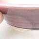 Keramische Bonsai-Schale 14,5 x 14,5 x 4 cm, burgunderrote Farbe - 2/3