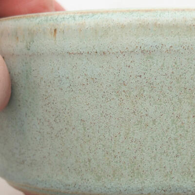 Keramik Bonsai Schüssel 10 x 10 x 5 cm, Farbe grün - 2