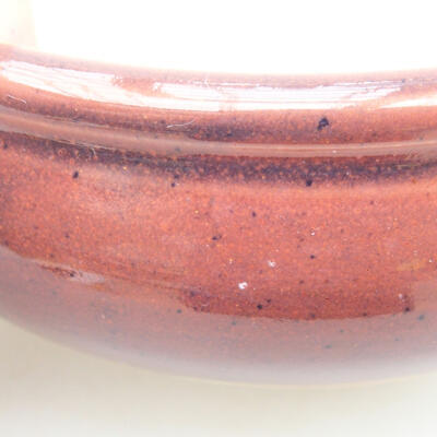 Keramik Bonsai Schüssel 13 x 13 x 5 cm, burgunder Farbe - 2