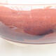 Keramik Bonsai Schüssel 13 x 13 x 4,5 cm, burgunder Farbe - 2/3