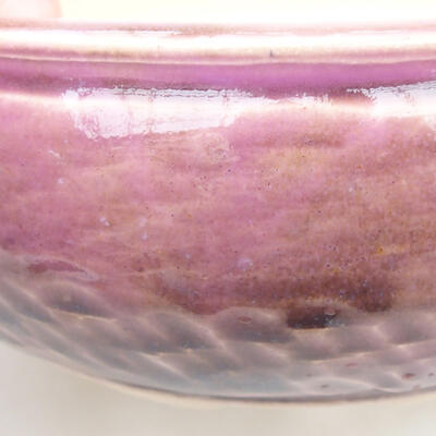 Keramik Bonsai Schüssel 13 x 13 x 5,5 cm, burgunder Farbe - 2